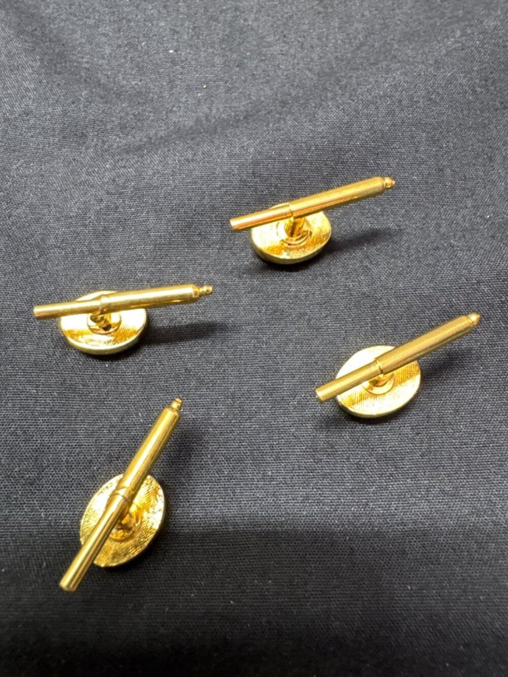 Christian Dior Gold Tone Black Onyx Cufflink Set For Men Elegant Formal Accessor - Picture 7 of 7